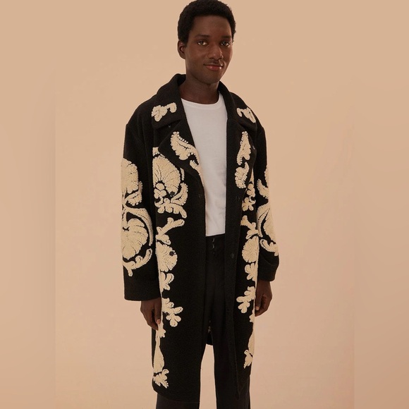 FARM RIO Helen Fleece Belted Coat - Picture 7 of 8